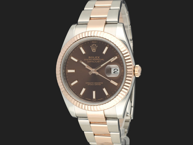 Rolex Datejust 41 Everose/Steel Choco Dial 126331