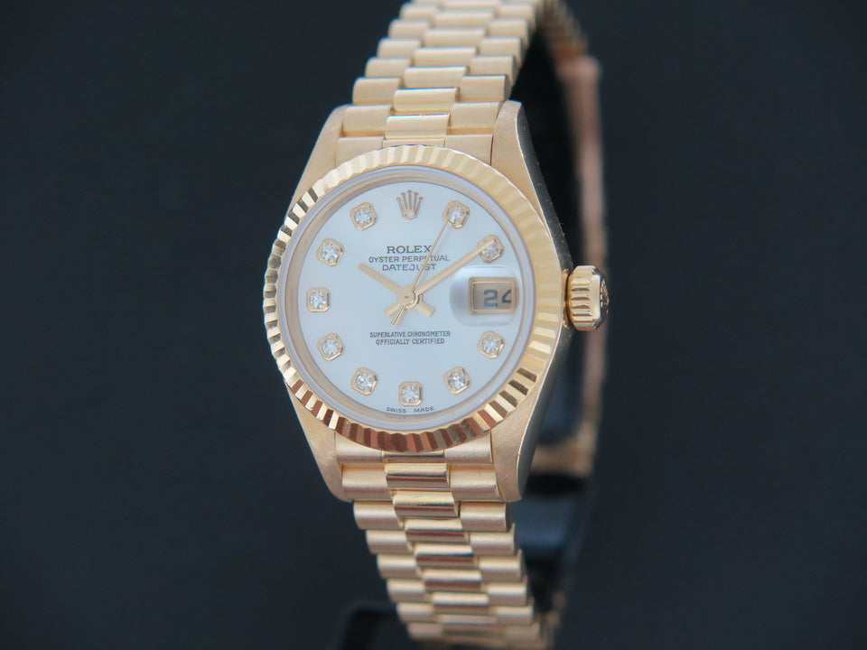 Rolex Datejust Lady Yellow Gold MOP Diamond Dial 79178 (1)