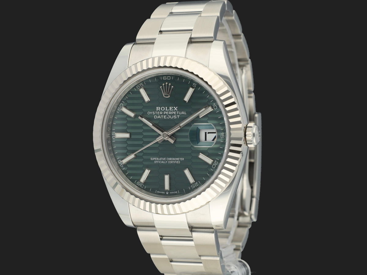 Rolex Datejust 41 Mint Green Motif Dial 126334 NEW (1)