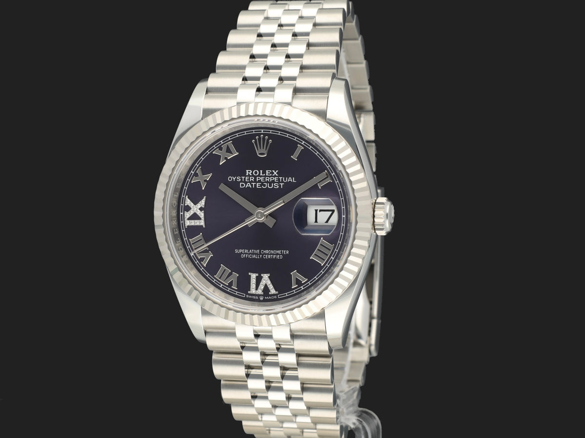 Rolex Datejust 36 Aubergine Diamond Dial 126234 NEW  (1)