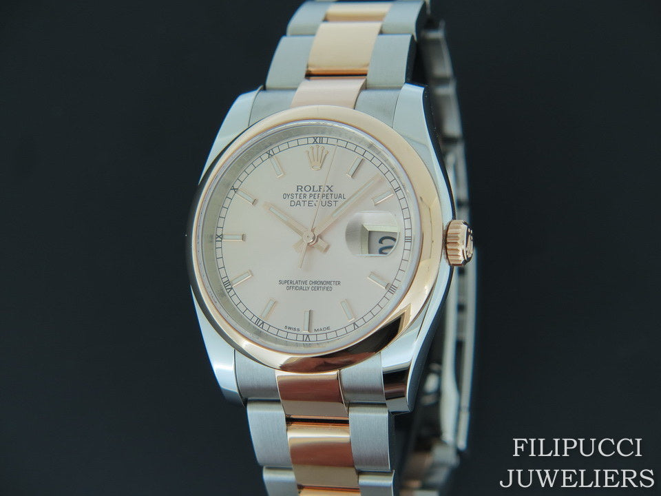 Rolex Datejust Everose/Steel NEW 116201 Pink Dial   (1)