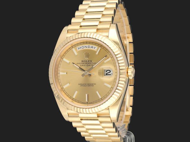 Rolex Day-Date 40 Yellow Gold Champagne Dial 228238