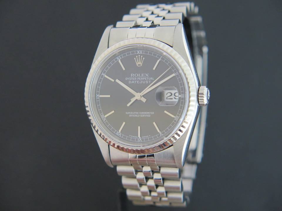 Rolex Datejust  Black Dial 16234   (1)