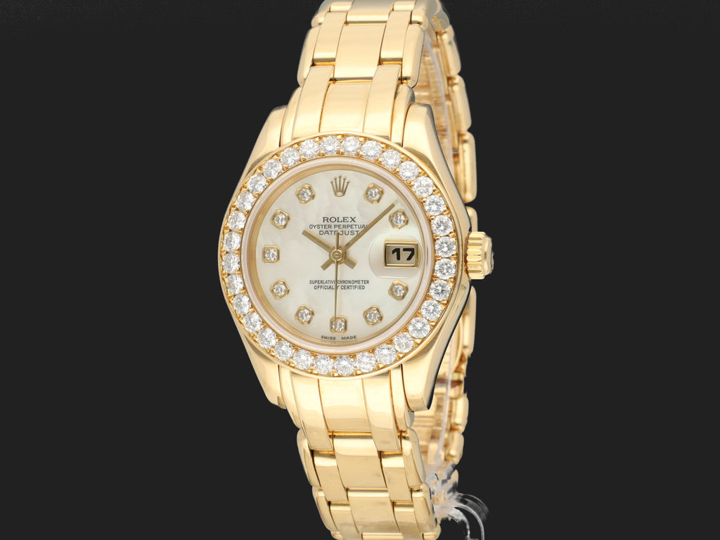 Rolex Lady-Datejust Pearlmaster 29 Yellow Gold MOP Diamond Dial 69298 (1)