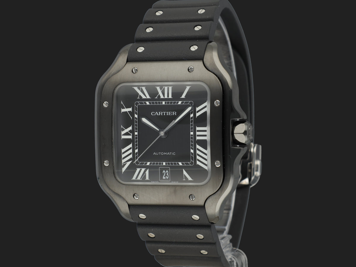 Cartier Santos Large Date ADLC Black Dial WSSA0039 (1)