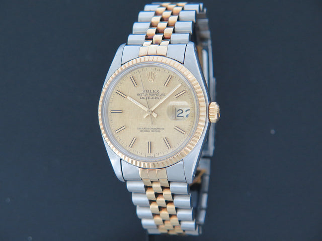 Rolex Datejust Gold/Steel Linen Dial