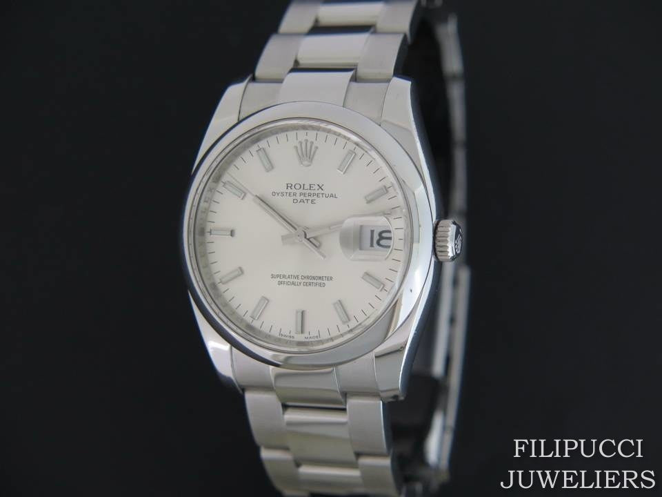 Rolex Date Silver Dial 115200   (1)