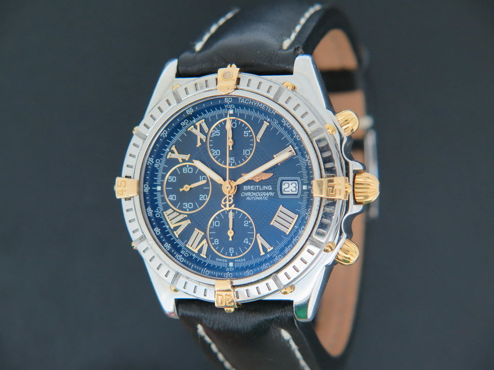 Breitling Crosswind Chronograph Gold/Steel Black Dial B13055 (1)