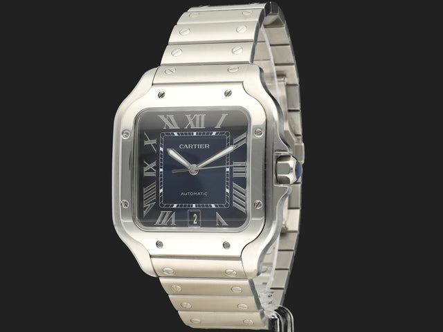 Cartier Santos Large Date Steel Blue Dial / 4072