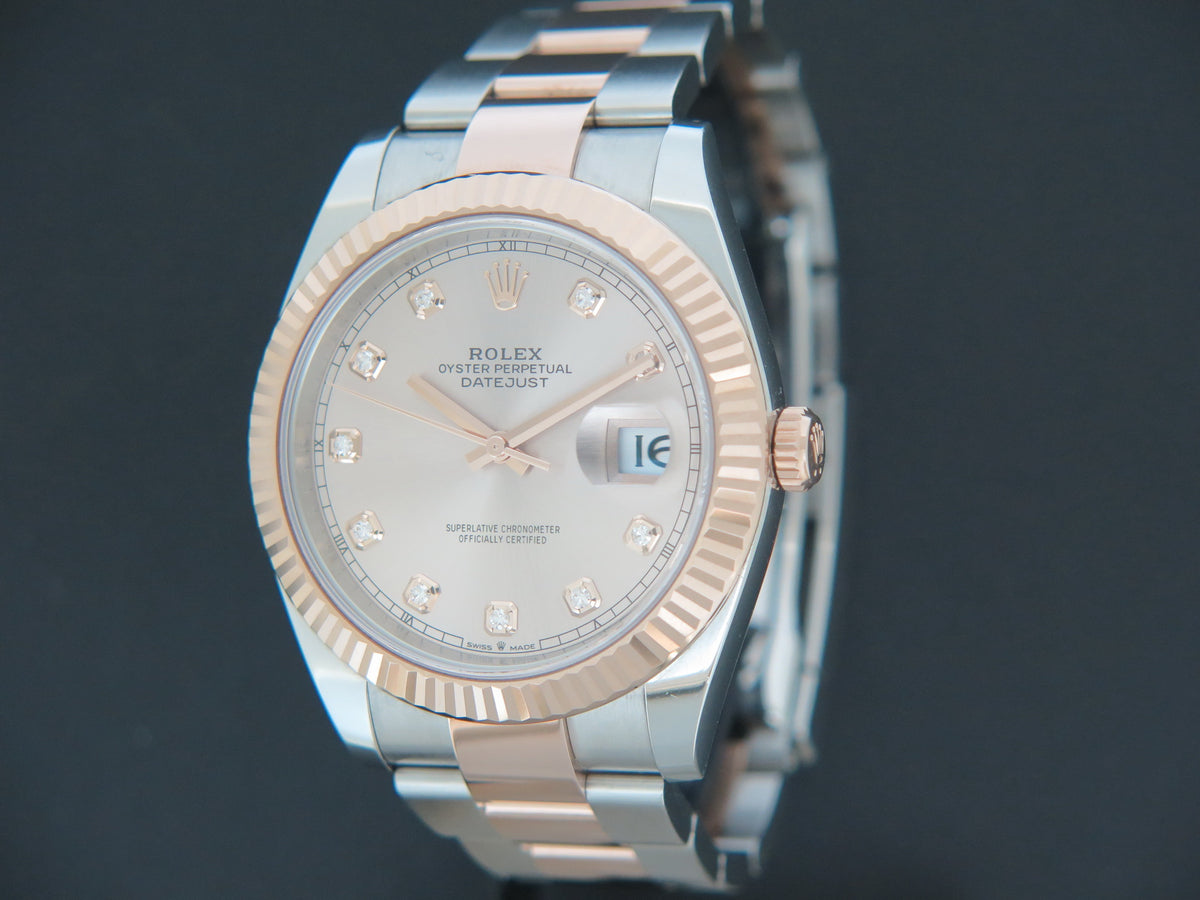 Rolex Datejust 41 Everosegold/Steel Sundust Diamond Dial 126331 (1)