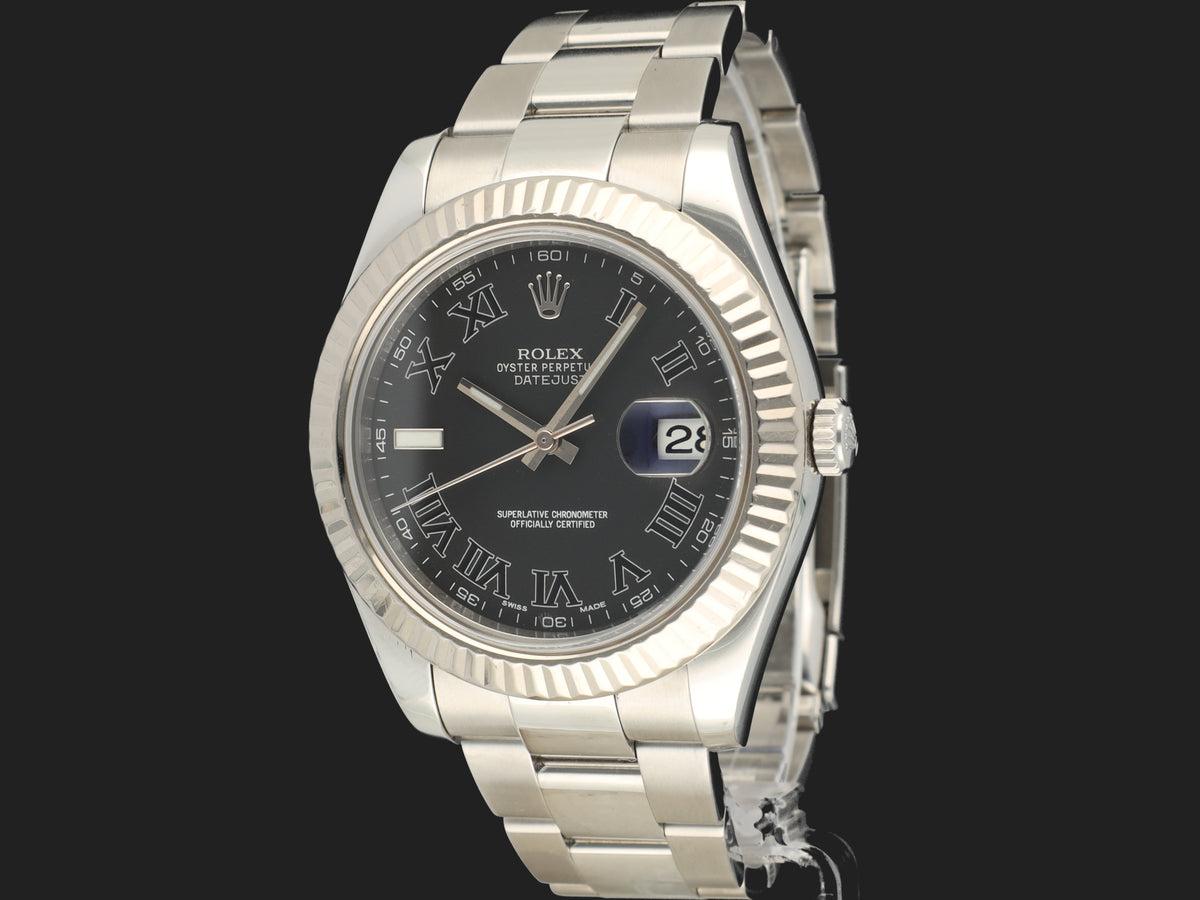 Rolex Datejust II Grey Roman Dial 116334 (1)