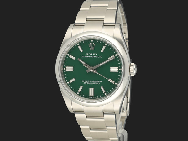 Rolex Oyster Perpetual 36 Green Dial NEW