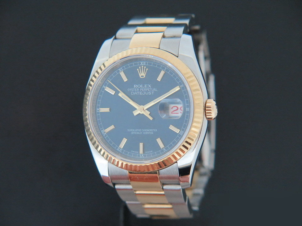 Rolex Datejust Gold/Steel Blue Dial 116233 (1)