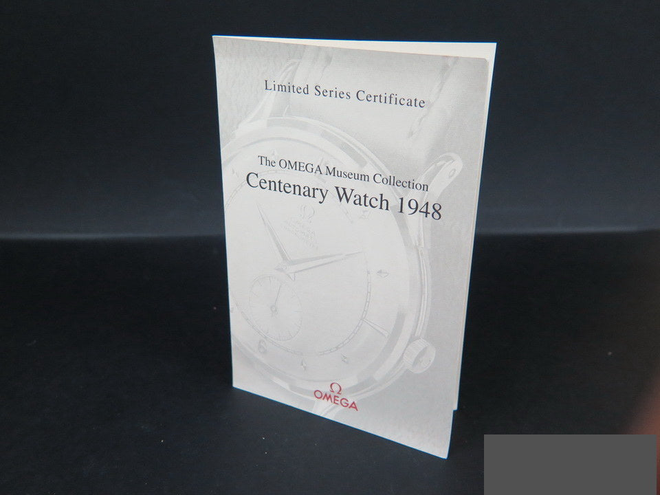 Omega Certificate for Centenary Watch (1)