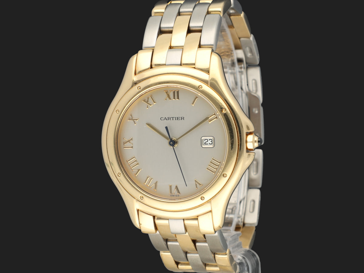 Cartier Cougar Panthere Gold/Steel Grey Dial 116000R (1)