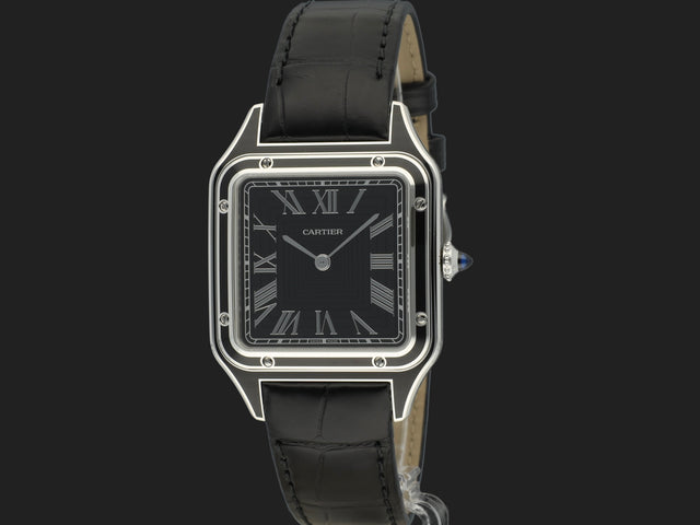 Cartier Santos-Dumont Black Lacquer WSSA0046 / 4298 NEW