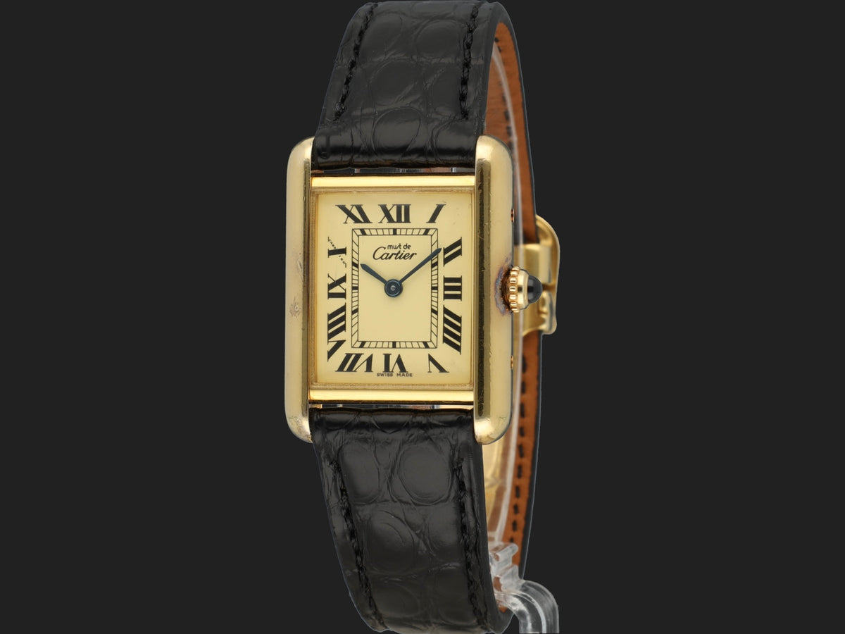 Cartier Tank Must de Cartier Vermeil MM 2415 (1)