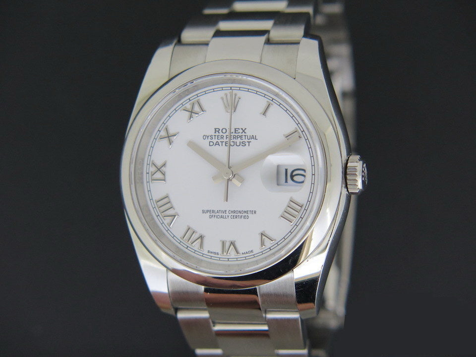 Rolex Datejust 116200 White Roman Dial  (1)