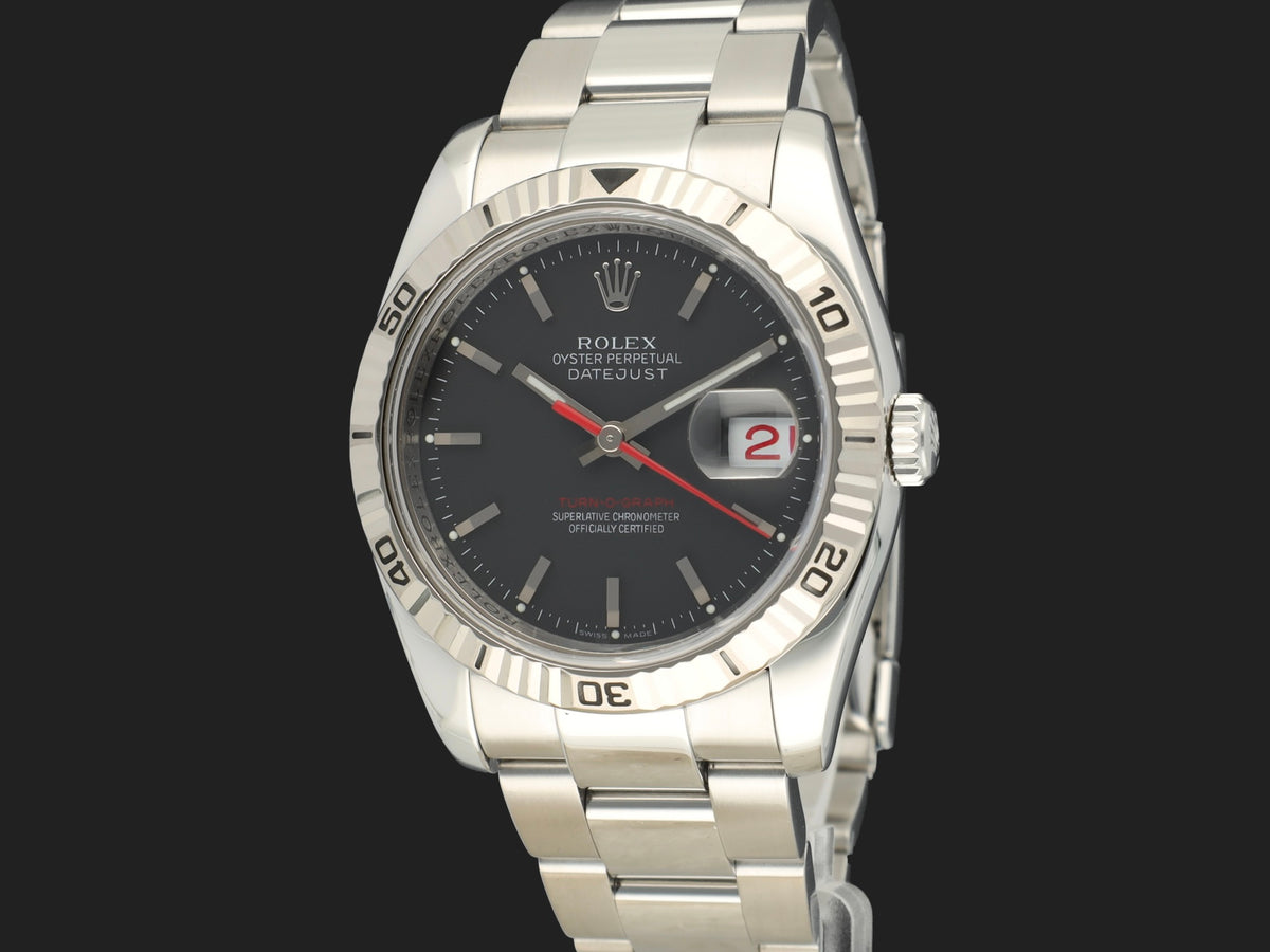 Rolex Datejust 36 Turn-O-Graph Black Dial 116264 (1)