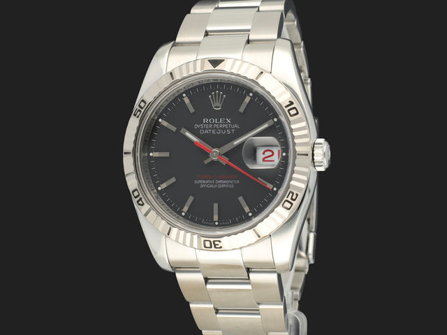 Rolex Datejust 36 Turn-O-Graph Black Dial 116264