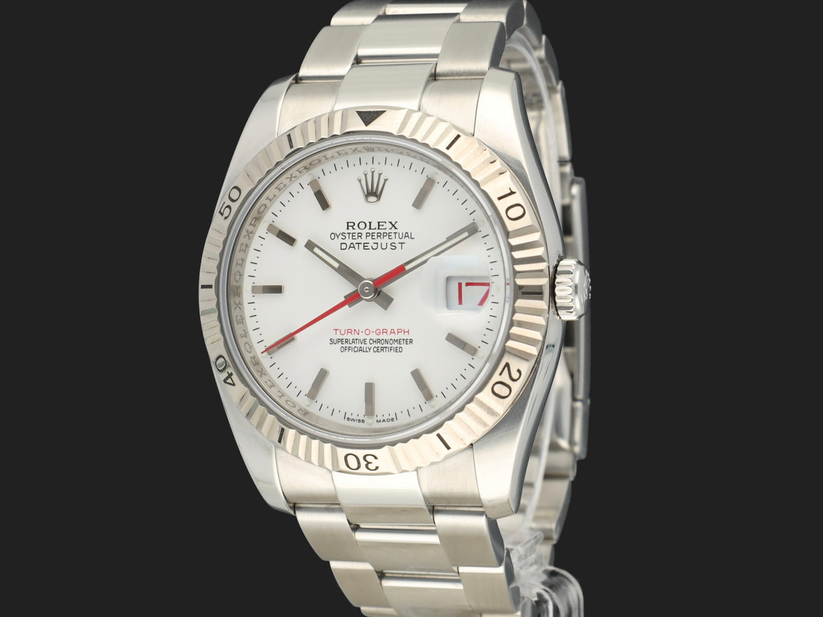 Rolex Datejust 36 Turn-O-Graph White Dial 116264 (1)