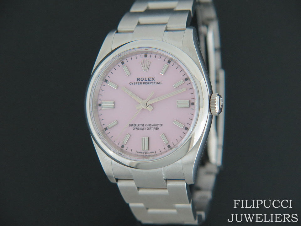 Rolex Oyster Perpetual Candy Pink Dial 126000 NEW   (1)