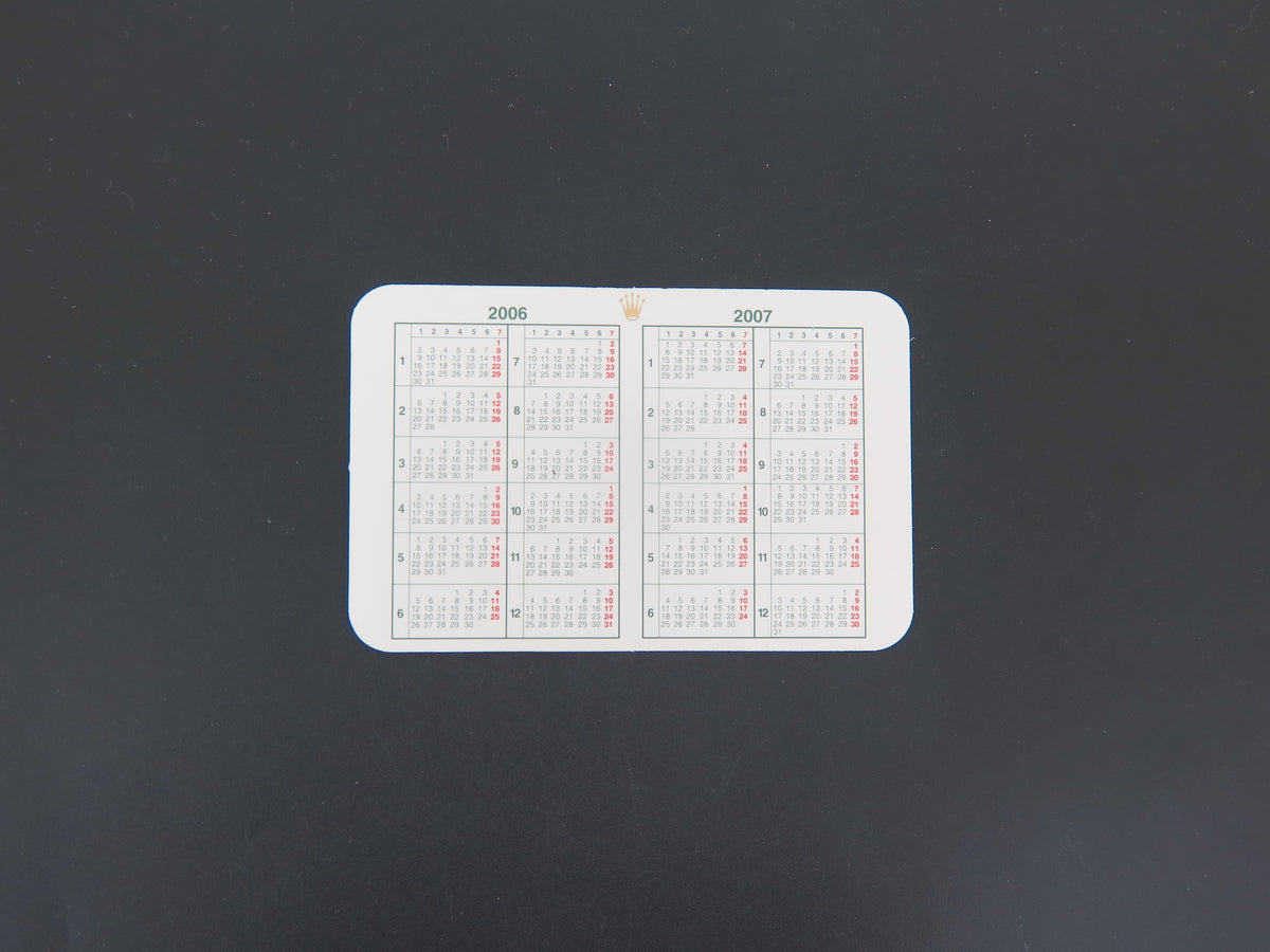 Rolex Calendar Card 2006/2007 (1)
