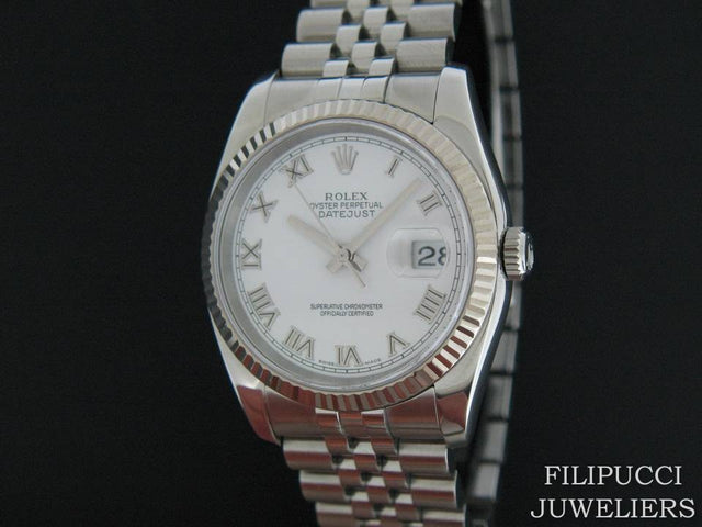 Rolex Datejust White Roman