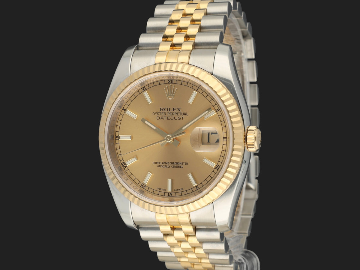 Rolex Datejust 36 Gold/Steel Champagne Dial 116233  (1)