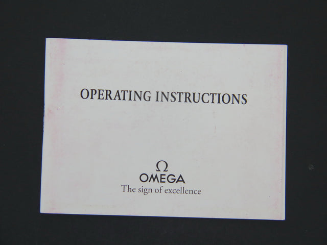 Omega Operating Instructions Booklet for cal. 1151