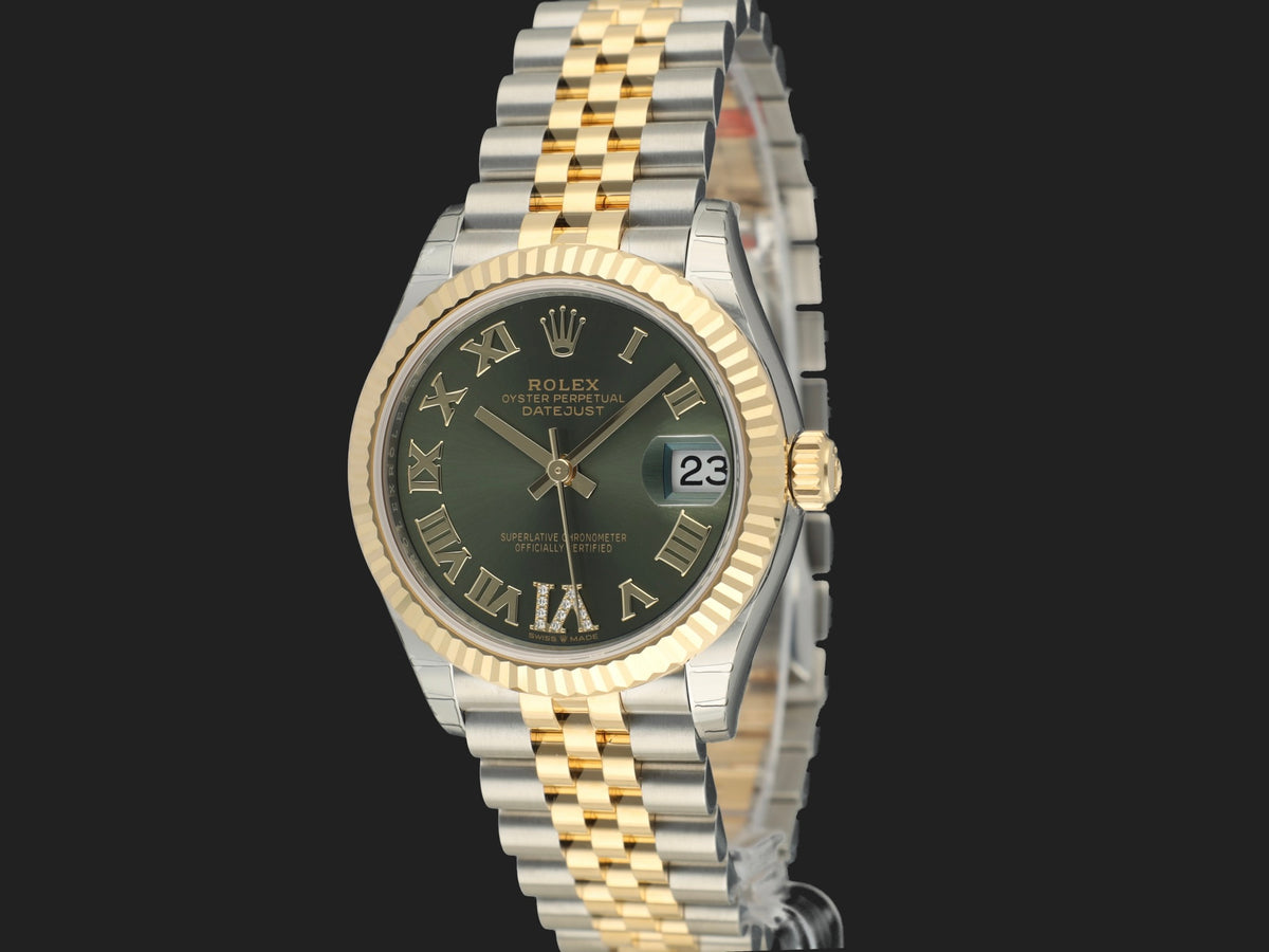 Rolex Datejust 31 Gold/Steel Green Diamond Dial 278273 NEW FULL STICKERS (1)