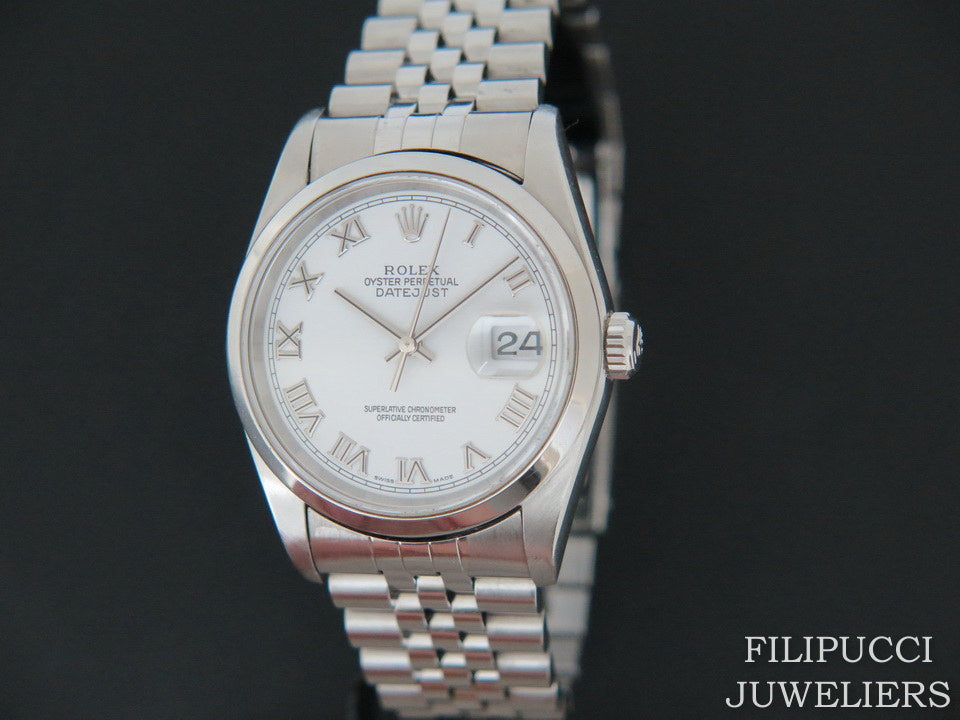 Rolex Datejust White Dial 16200  (1)