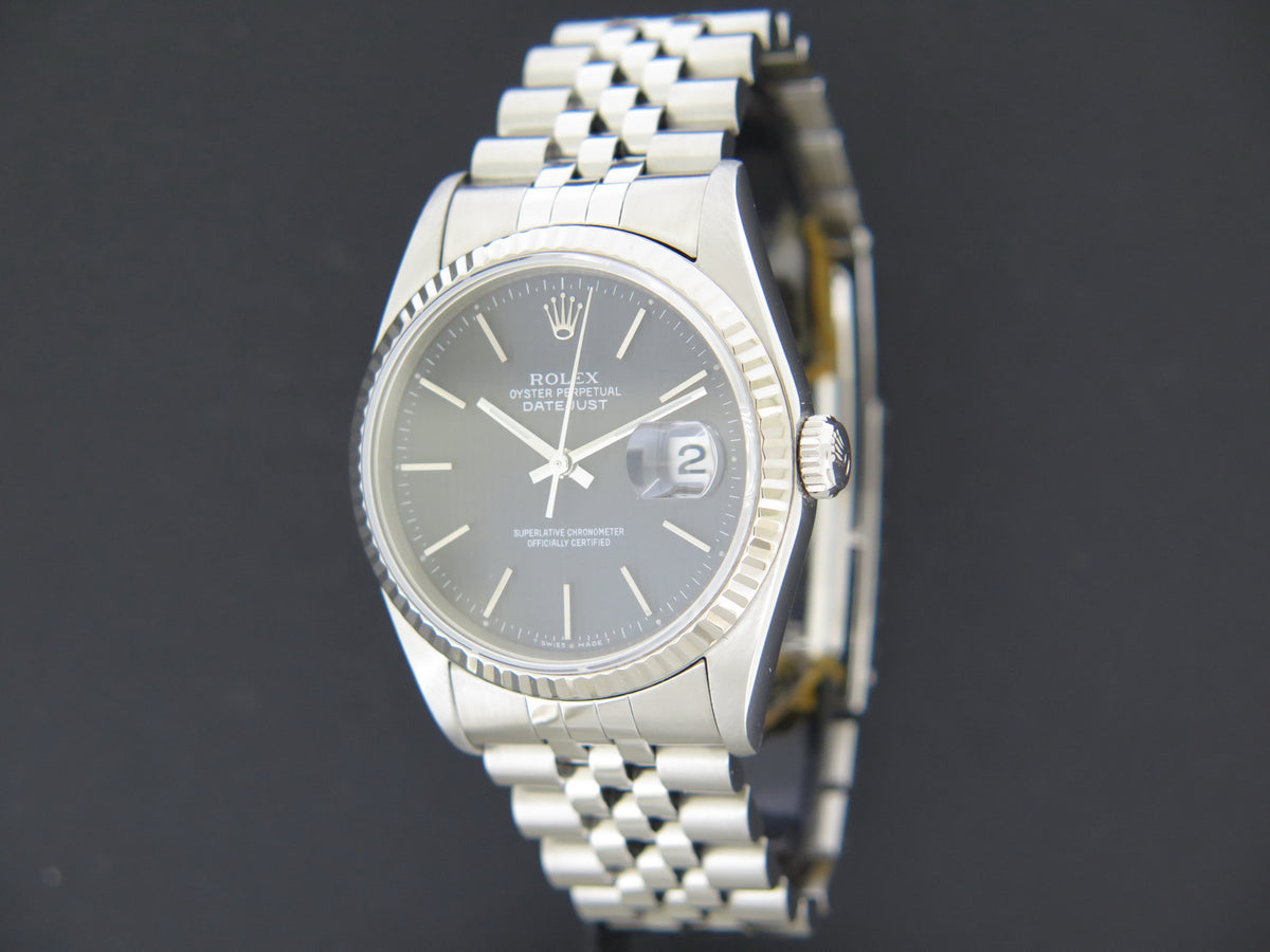Rolex Datejust Grey Tapestry Dial 16234 (1)
