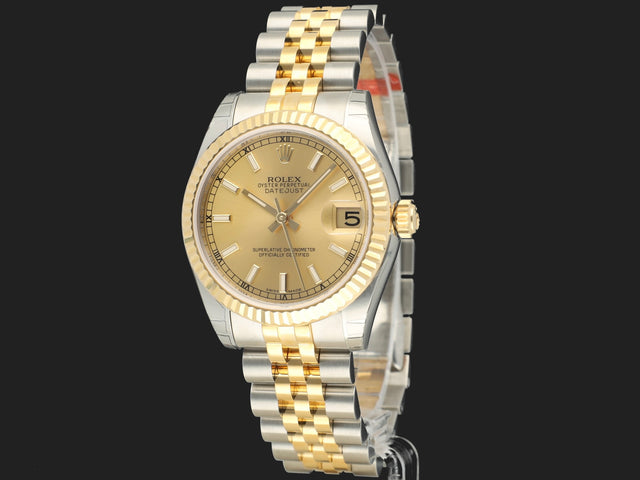 Rolex Datejust 31 Gold/Steel Champagne Dial