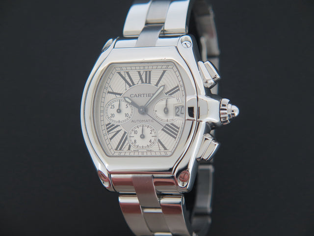 Cartier Roadster XL Automatic Chrono Silver Dial 2618