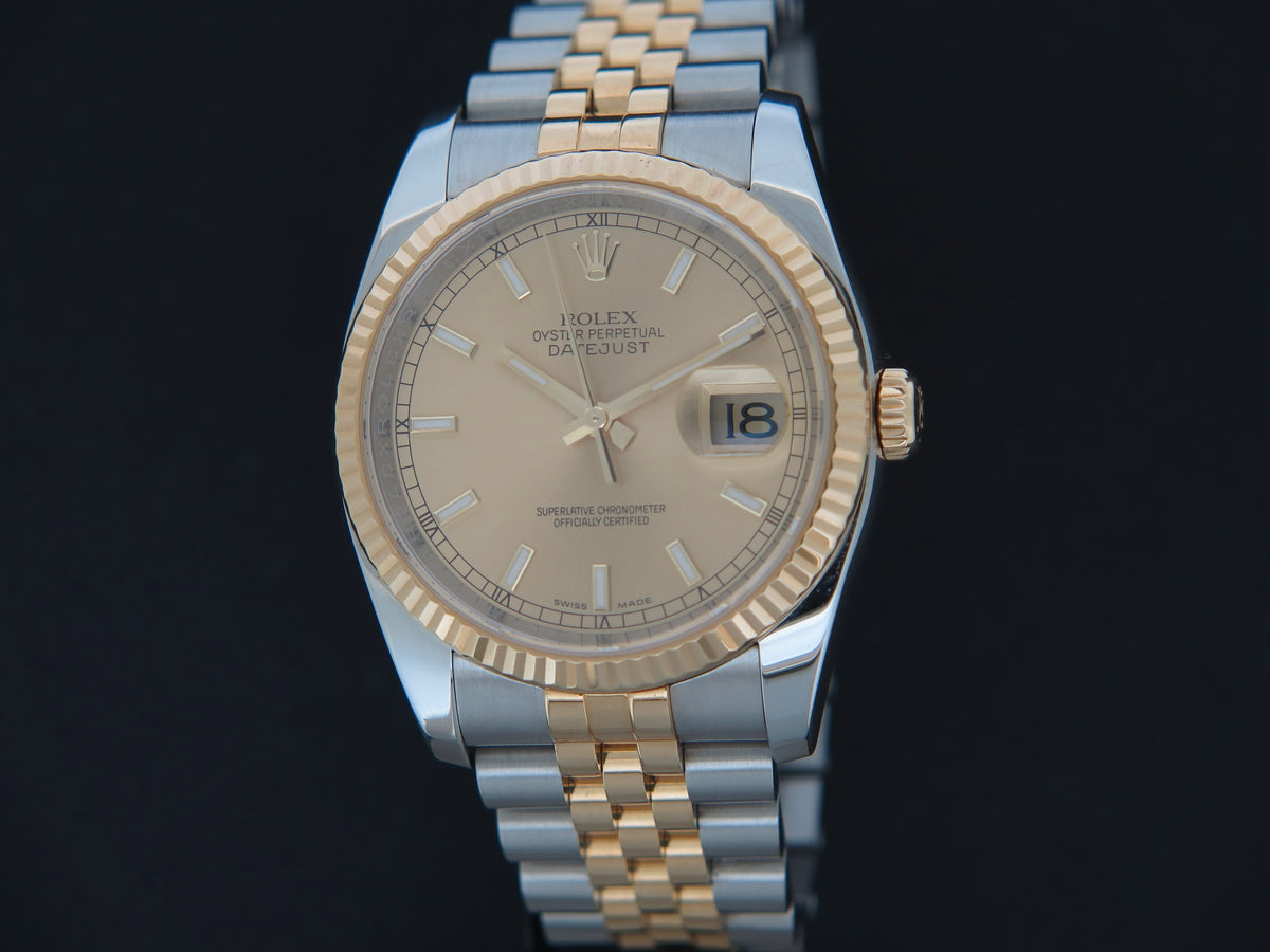 Rolex Datejust Gold/Steel Champagne Dial 116233 (1)