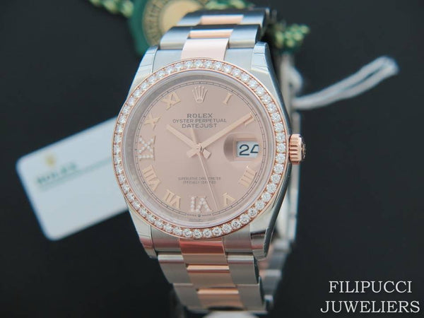 Rolex Datejust Everose/Steel Rose Diamond Dial