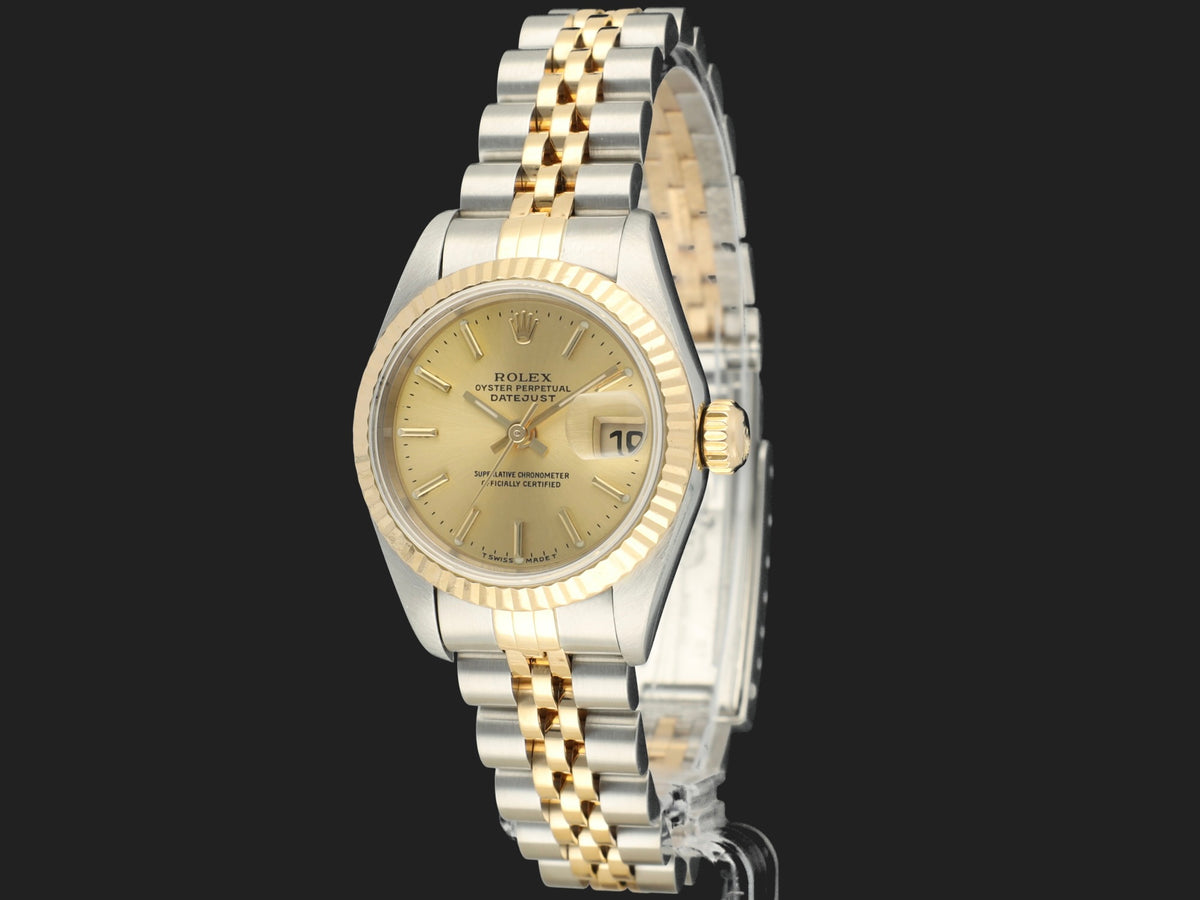 Rolex Lady-Datejust 26 Gold/Steel Champagne Dial 79173 (1)