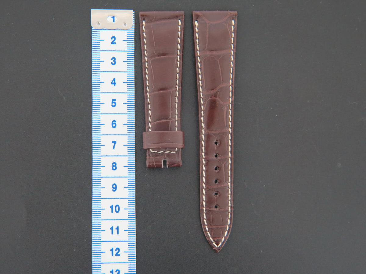 Breguet Alligator Leather Strap Dark Brown 21mm NEW (1)