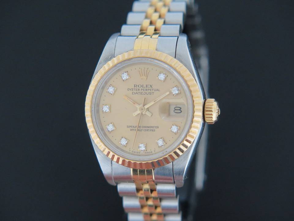 Rolex Datejust Lady Gold/Steel Diamonds 69173 (1)