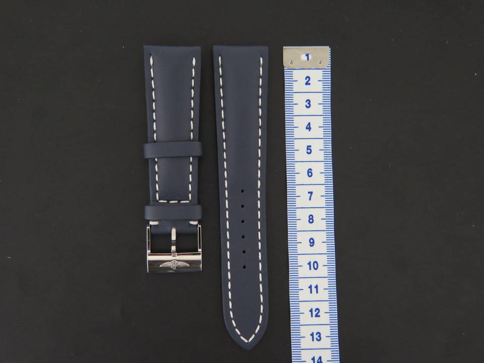 Breitling Brand new Leather Strap + Buckle 24-20 mm (1)
