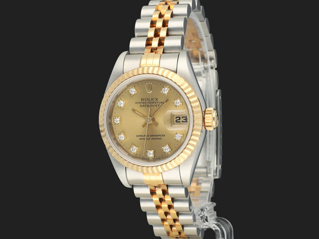 Rolex Lady-Datejust 26 Champagne Diamond Dial