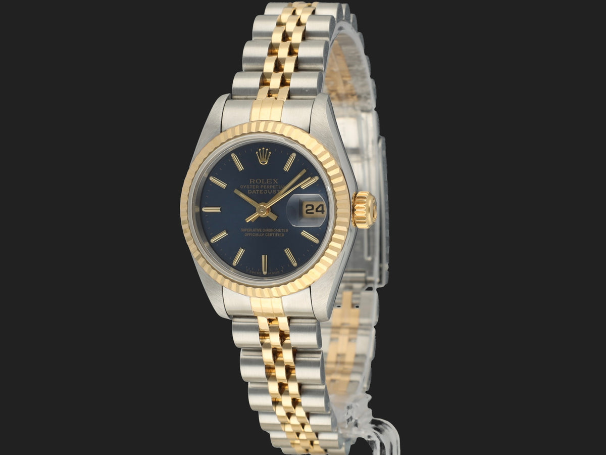 Rolex Lady-Datejust 26 Blue Dial 69173 (1)