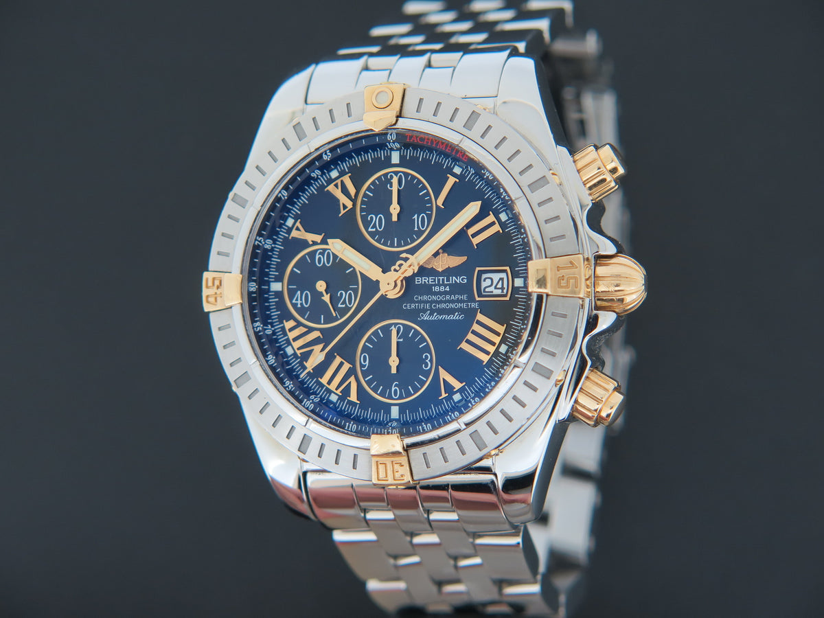 Breitling Chronomat Evolution Gold/Steel Black Dial B13356 (1)