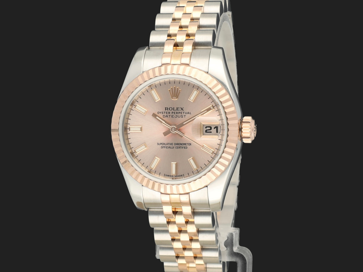Rolex Lady-Datejust 26 Everose/Steel Pink Dial 179171 (1)