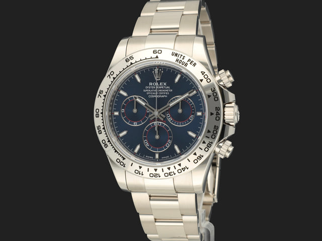Rolex Daytona White Gold Blue Dial NEW