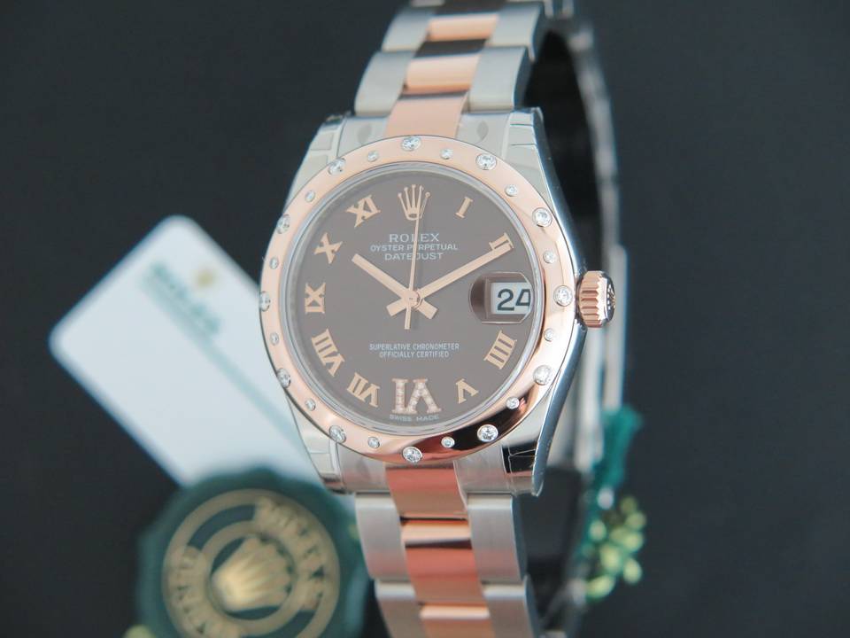 Rolex Datejust Evererosegold / Steel Choco VI Diamonds 178341 NEW   (1)