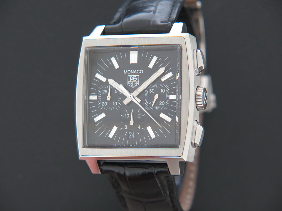 Tag Heuer Monaco Chronograph Black Dial CW2111 (1)