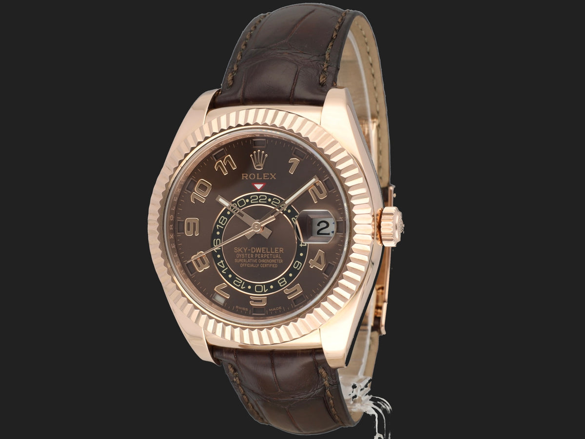 Rolex Sky-Dweller Rose Gold Chocolate Dial 326135 (1)