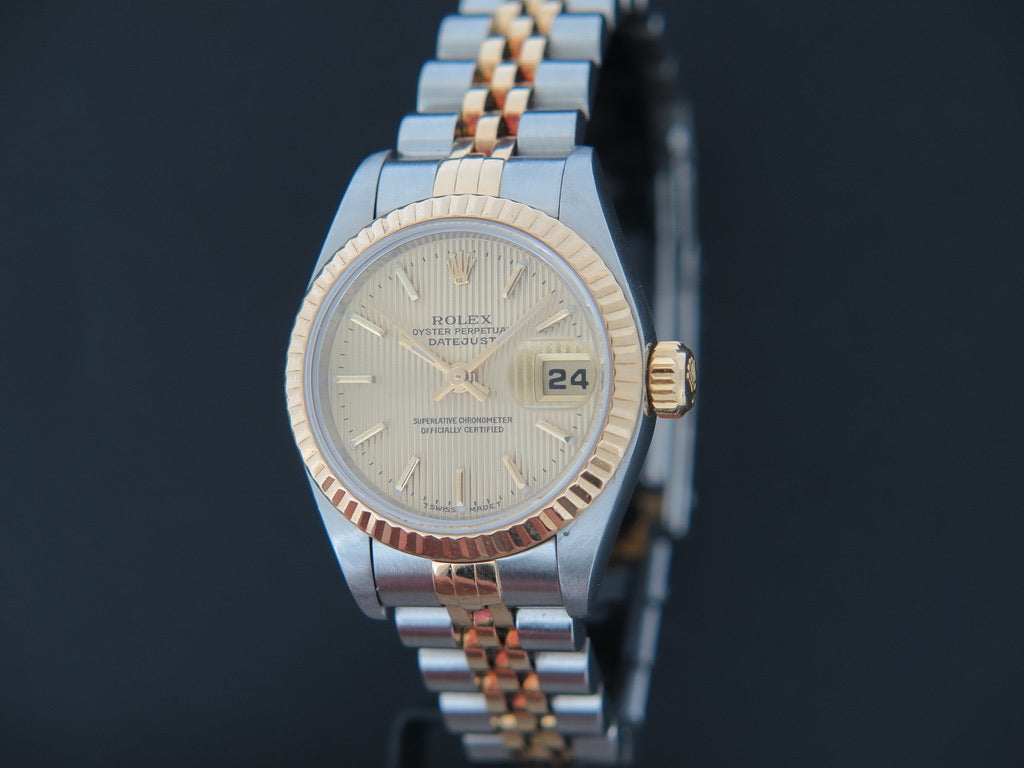 Rolex Lady Datejust Champagne Tapestry Dial 69173 (1)